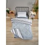 ETE HOMETEX TEK KİŞİLİK LÜX WELSOFT YORGAN SETİ TASEL GRİ 155X215CM 8696474231936